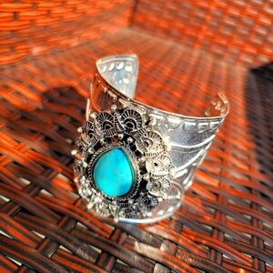 Silver and Turquoise Cuff Bracelet